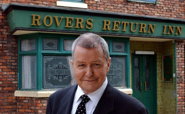 Creator and scriptwriter Tony Warren, on the Coronation Street set  (Photo: ITV)